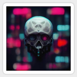 Cyber Skull Sticker